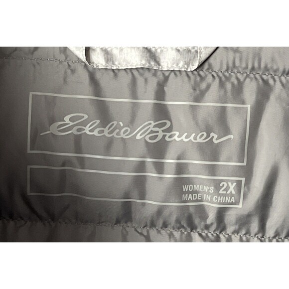 NWT Eddie Bauer Women's Plus CirrusLite Down Jacket Light Grey 2X 650 down - Picture 9 of 9
